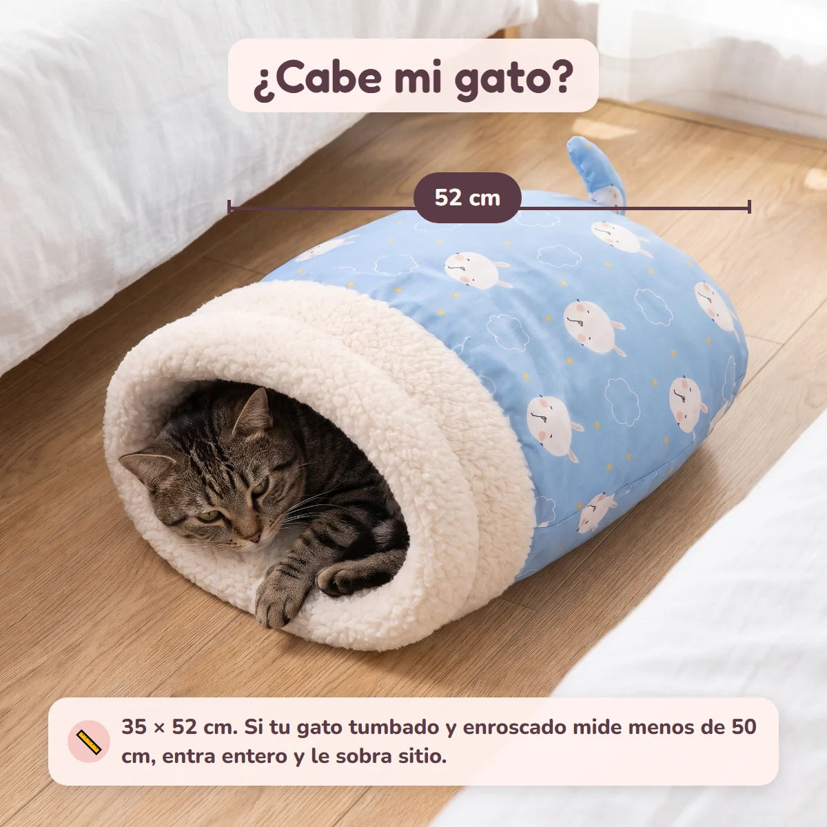 Medidas del saco para gatos 35 x 52 cm